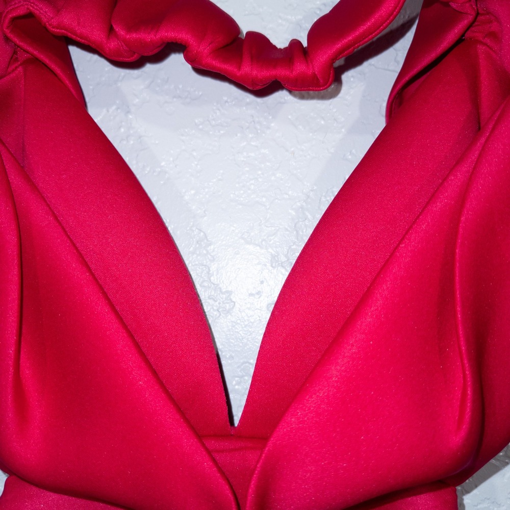ASOS Fuchsia Puff Sleeve Mini Dress - Picture 6 of 8